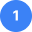 Blue circular badge icon with the white number 1 centered inside it.